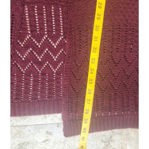 C10 Love Always long burgandy cardigan - Picture 10 of 12